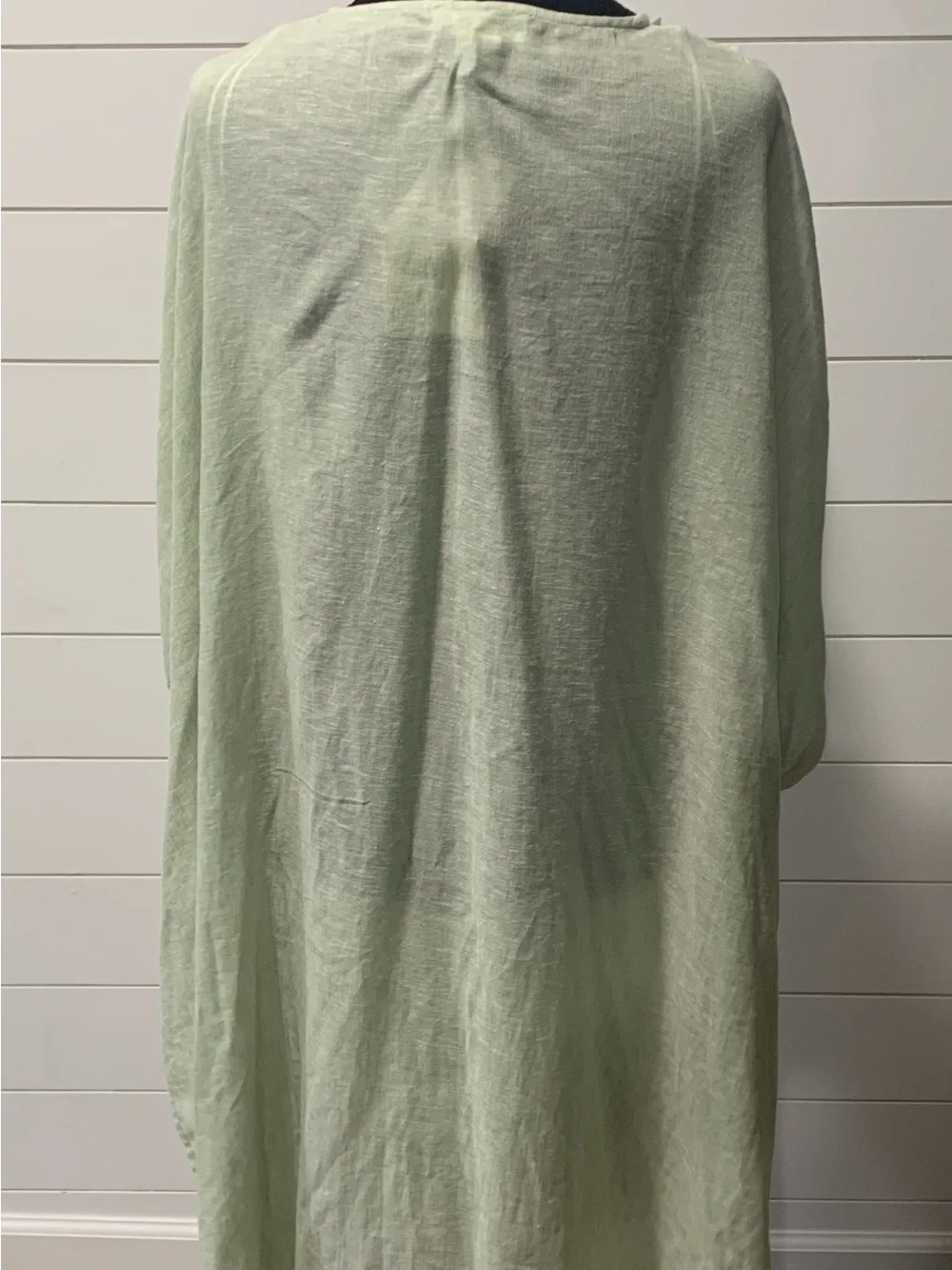 Cynthia Rowley Light Green Open-Front Kimono Wrap